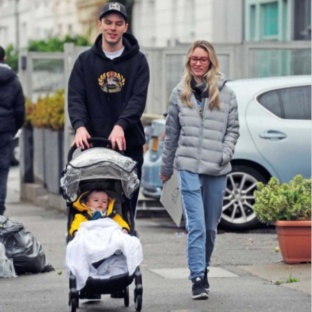 Bryana Holly and Nicholas Hoult with their son  Joaquin Hoult.